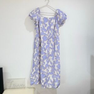 a new day Women's Midi Dress in Purple and White